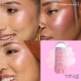 NYX PROFESSIONAL MAKEUP Buttermelt Glaze Stix, Non-Greasy Highlighter Stick With Up To 8HR Make Up Wear - 04 My Melt Era (Pink)