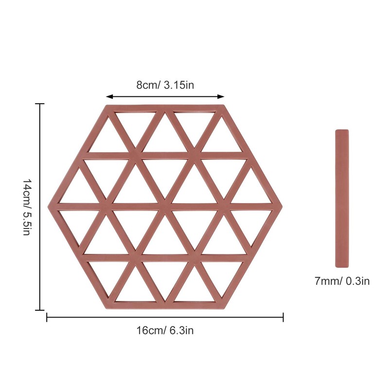 Table Mats Non-Slip Pot Holder Coasters Reusable Hexagon Cup Mat