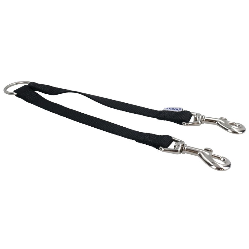 Nylon Coupler Double Lead Walk 2 Dogs Leash Adapter Twin