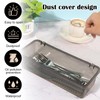 Rainmae 3Pcs Flatware Tray with Lid and Drainer, Large Plastic