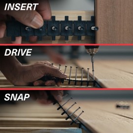 Clip and Rip Hidden Deck Fastening System - 192 Count Stainless Steel Fasteners, 50 Strips with 16 Clips Each, Covers 100 Square Feet, Compatible with Trex, Timbertech, Fiberon & More