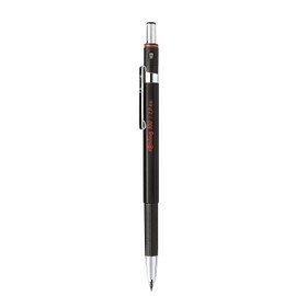 rOtring 300 - Lápiz mecánico | 2,0 mm | Recargable con sacapuntas debajo de la tapa | Negro | 1 unidad