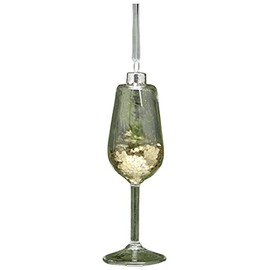 Festive Prosecco Glass Decoration - Gold, 11cm
