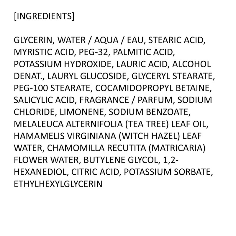 HAPPY BATH Tea Tree Facial Cleanser, Exfoliating BHA Face Wash