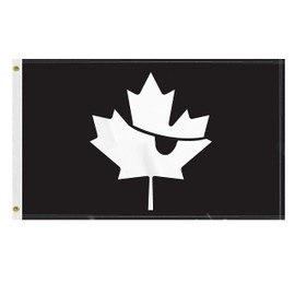 3×5 FT Canada Pirate Flag, Large 100D Canadian Maple Jolly Roger Outdoor Banner,Doube Side Printing Decor For Patio Garden With Brass Gromment