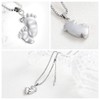 Baby Footprint Cremation Urn Necklace for Ashes Stainless Steel Mini