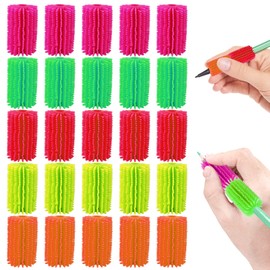 20Pcs Reusable Squishy Pencil Holders, Perfect Pencil Grips for Kids and Adults Handwriting, Drawing, Coloring - Perfect Decompression Pencil Tools