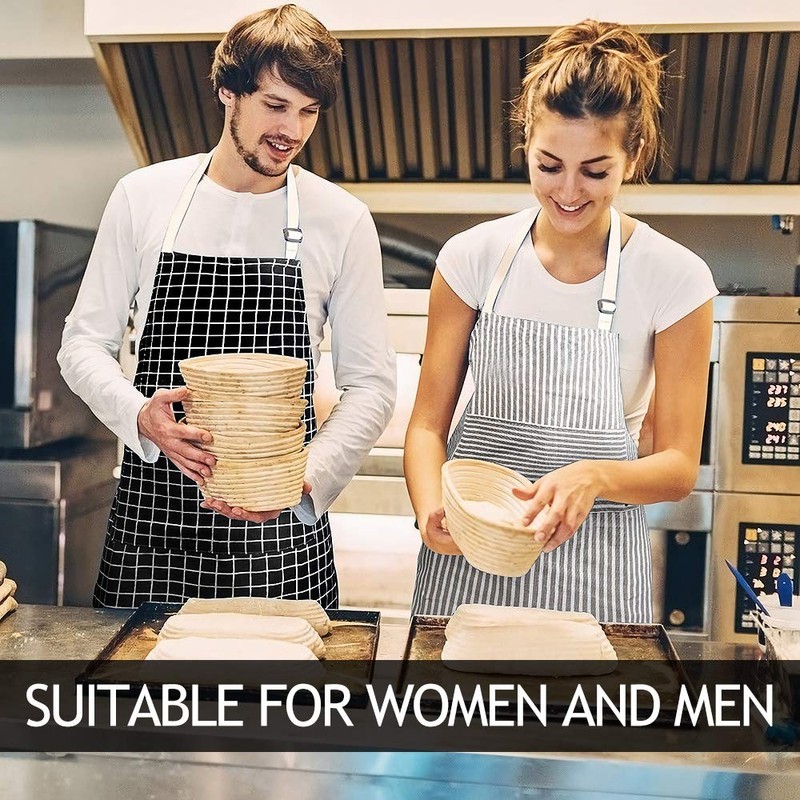 Vicloon Unisex Adjustable Bib Apron, 2 Pcs Apron with 2