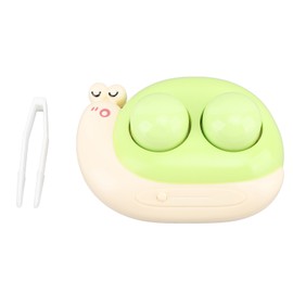 Contact Lens Cleaner Machine Snail Shape Portable Battery Powered One Button Start Contact Lens Cleaning Case Green