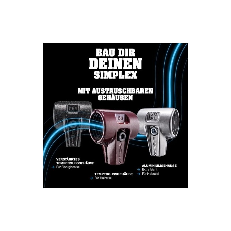 Simplex 3012.281 Sledgehammer, Rubber Composition, with Stand/TPE Soft with Malleable