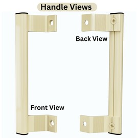 T-HAKEN Sliding Door Handle Pull – New Update Sliding Glass Door Pull for Old or Damage Patio Door, 6 5/8 inches Mounting Holes (Cream)