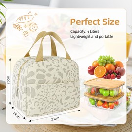 ABOHU Lunch Bags for Women Men, Portable Insulated Lunch Bag Water-Resistant Leak-Proof Lunch Box Tote Bag, Reusable Cooler Tote Lightweight Thermal Lunchbox for Work, School, Picnic & Travel