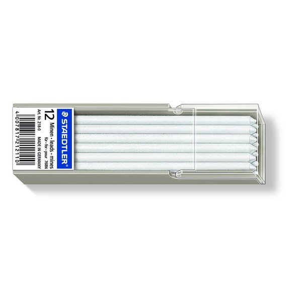 Staedtler Lumocolor Non Permanent Refill Lead - White (Pack of 12)