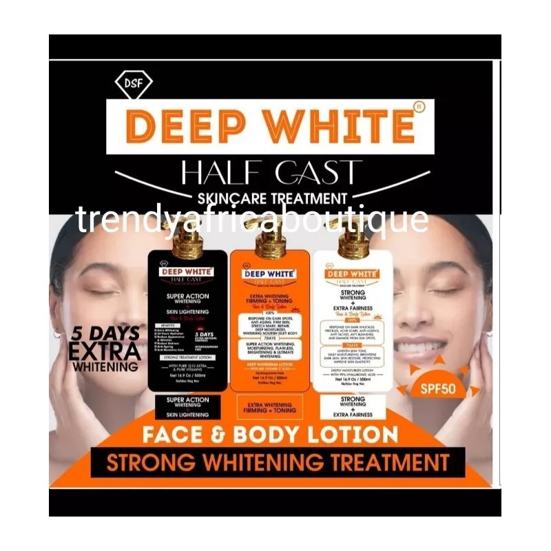 DEEPWHITE Deep White Half-C Body Lotion. Spf 50. Extra Whitening