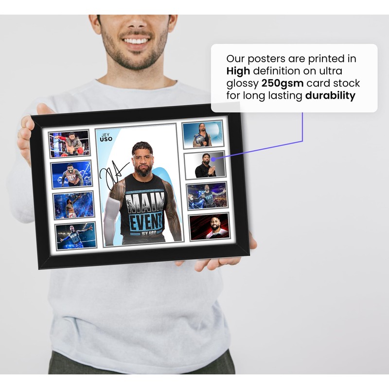 Jey Uso Signed Poster Print- Limited Edition Autograph Fan Gift