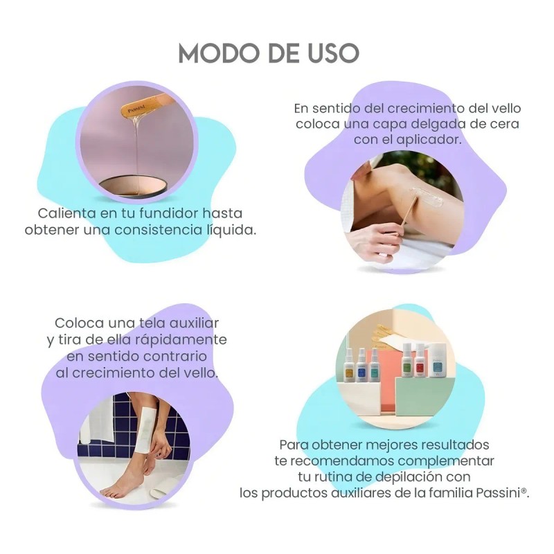 Passini Waxy ® Cera Depiladora + Regalo Telas Piel Sensible