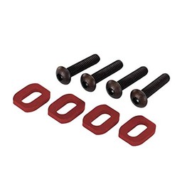 Traxxas BCS Aluminum Red-Anodized Washers Motor Mount (4 Pack), 4 x 18mm, Red