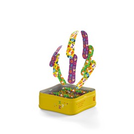 Welly Bandages | Adhesive Flexible Fabric Bravery Badges | Assorted Shapes for Minor Cuts, Scrapes, and Wounds | Colorful and Fun First Aid Tin | Zoo Animals Patterns - 48 Count