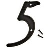 Hy-Ko 4” Classic Black Reflective Plastic House Number, Modern Raised