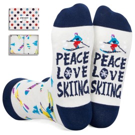 Zmart Skiing Gifts for Men Women - Ski Socks Womens Mens, Snowboarding Youth Socks, Gifts for Skiers