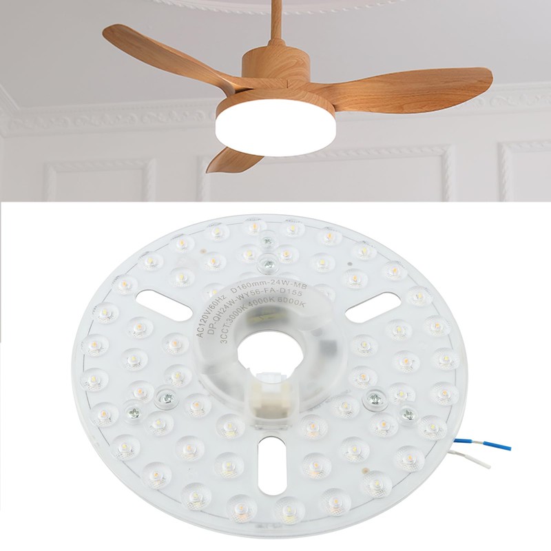 24w 6.2-Inch Ceiling Fan LED Light Replacement, Dimmable LED Retrofit