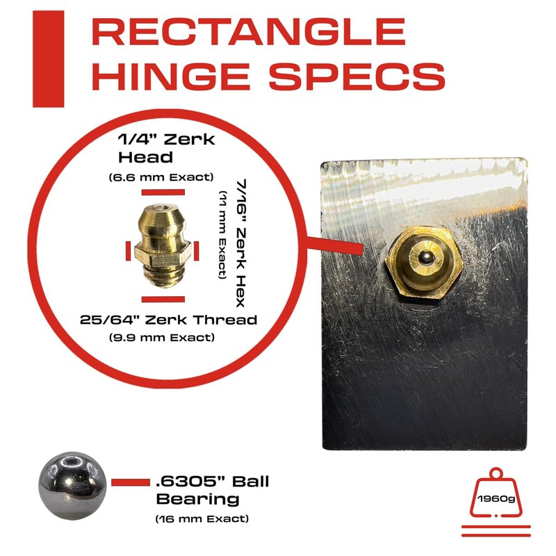 Sidco Supply 7” Inch Weldable Rectangle Hinges – Heavy Duty