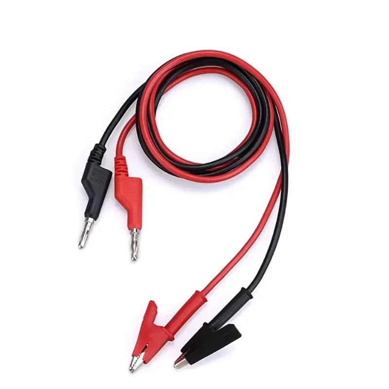 2pcs 1 Meter Cable Length Stackable Banana Plug to Crocodile