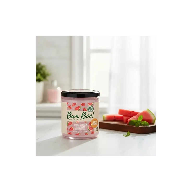 Crema Hidratante Sandía Para Cara Y Cuerpo 220g Bam Boo!