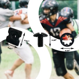 O Shield Back Plate Hardware - Football Gear Accessory, Adult & Youth Sizes - Screws Included