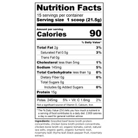 Ancient Nutrition Bone Broth Protein Powder, Chicken Soup, Grass-Fed Chicken and Beef Bone Broth Powder, 15g Protein Per Serving, Supports a Healthy Gut, 15 Servings