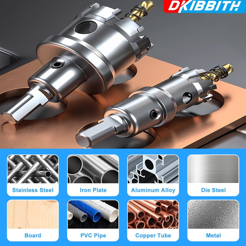 DKIBBITH TCT Hole Saw Set, 4-3/4"(120mm) Heavy Duty Tungsten Carbide
