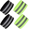 LiJuanWang Reflective Bands, Pack of 4 Bicycle Trouser Clips, Elastic