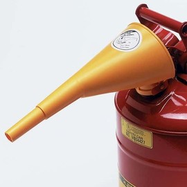 Justrite 11202Y Funnel for Steel Safety Cans, Type I, Polyethylene, 1 Gal and Above