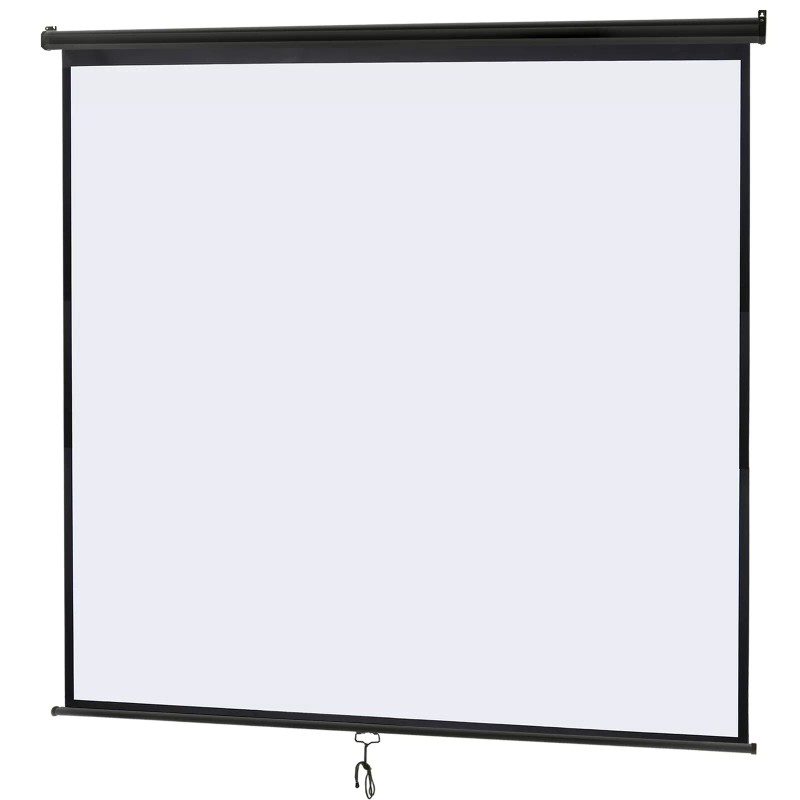 Segawe 120'' Projector Screen Projection Screen Manual Pull Down HD