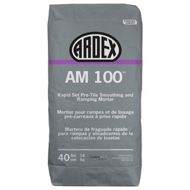 Ardex AM 100 Rapid Set Smoothing Mortar – Fast-Setting Cement-Based Ramp and Patch Compound for Sloping, Leveling, for Interior and Exterior Use, 40 lbs Bag (11897)