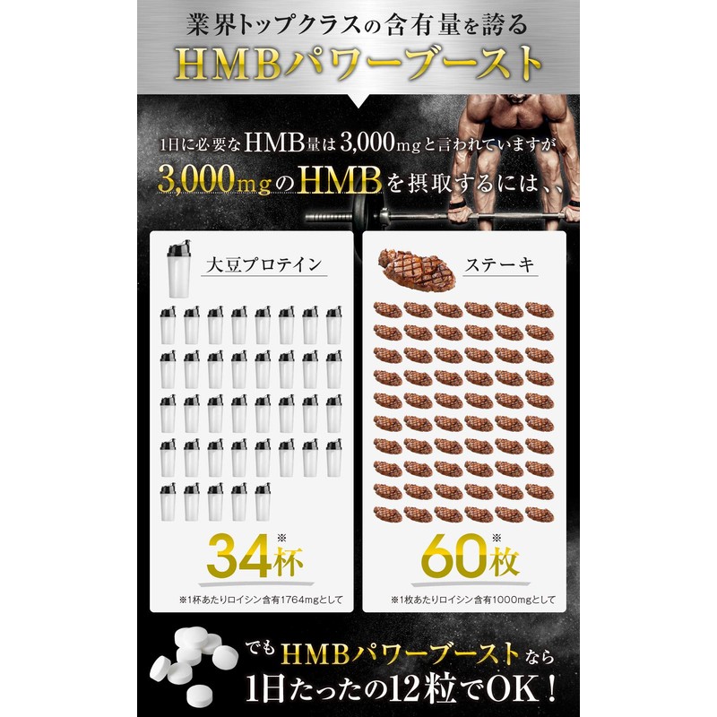 HMB Power Boost HMB SUPPLEMENT 360 Tablets 1 Bag 90,000 mg ,