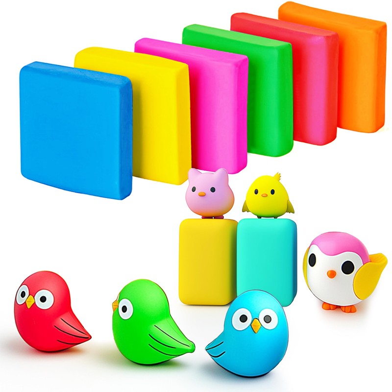 Kneaded Erasers for Artists 6 Pack Kneadable and Moldable Art