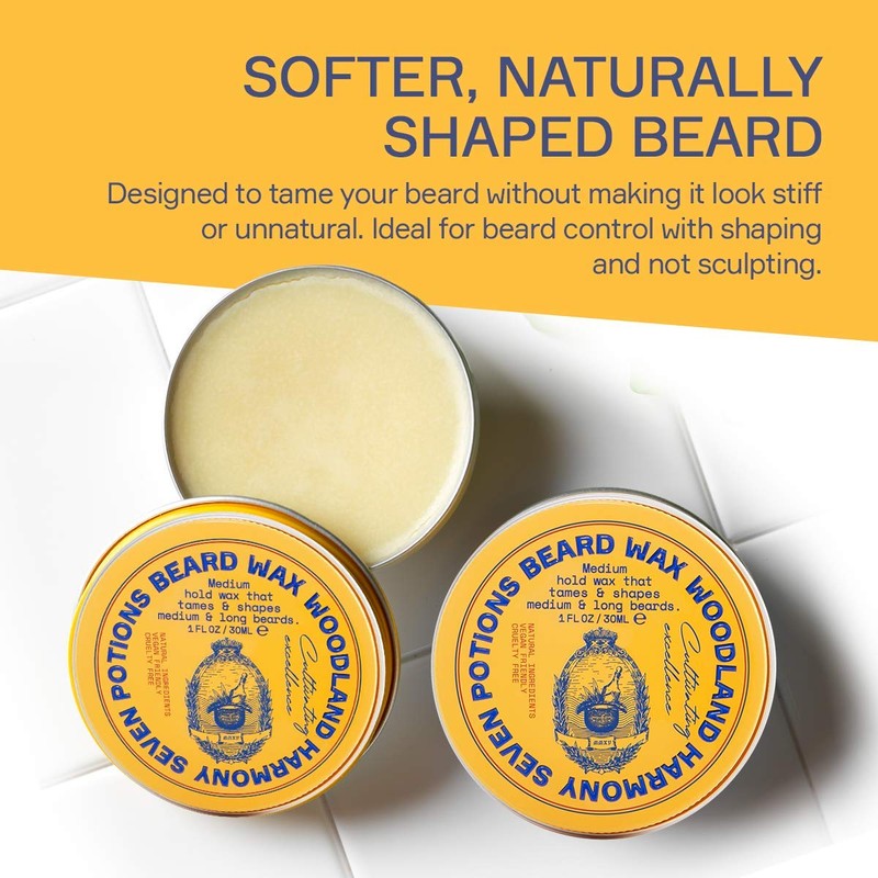 Seven Potions Beard Wax for Men — Medium Hold Styling