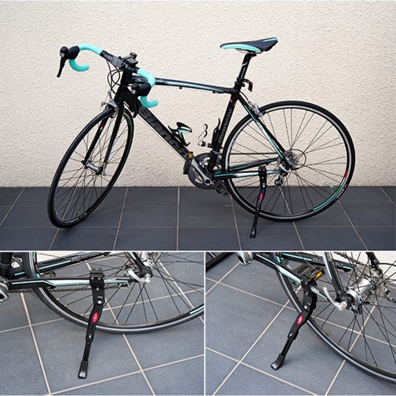 Bicycle Kickstand Side Stand, Adjustable Length, Fits 20"-27", Center Stand,