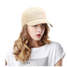 XYIYI Laugh Beige Original Classic Cotton Baseball Cap Adjustable Dad Hat Unconstructed Plain Cap