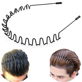 Triko Diadema Ondulada de Moda, Diadema Zigzag para Hombre, Unisex Flexible, Antideslizante y Ajustable, Banda Metálica Elástica para Mujeres y...    