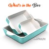 NutriChef 3-pc Casserole Dish Set for Oven, Ceramic Lasagna Baking