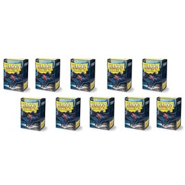 Dragon Shield Brand, Matte Black Sleeves [10 packs of 100 each, 1000 total], PVC-free, Archival Safe, 120 μ, Standard Size 63x88 mm for Collectible Trading Cards