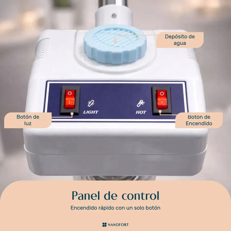 Vaporizador Facial Profesional con Ozono para Estética y Spa
