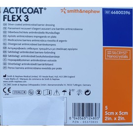 Acticoat 66800396 Bandages, Flex 3.5 cm x 5 cm (Pack of 5)