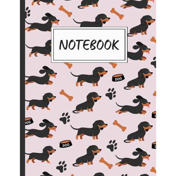 Notebook: Cute Dachshund Dog Lined Notebook - Journal - Composition