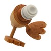Bottle stopper with rubber ring as duck, in natural, dimensions