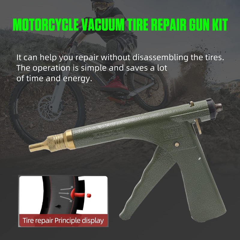 AVETUL Motorcycle Tire Plugger Repaire Tool Kit Tubeless Vacuum Tyre