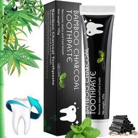 Activated Charcoal Toothpaste, Teeth Whitening, Bamboo Charcoal Toothpaste, Natural Black Toothpaste, White Teeth, Bamboo Toothpaste, White Teeth Smoker, Black Toothpaste, 105 g