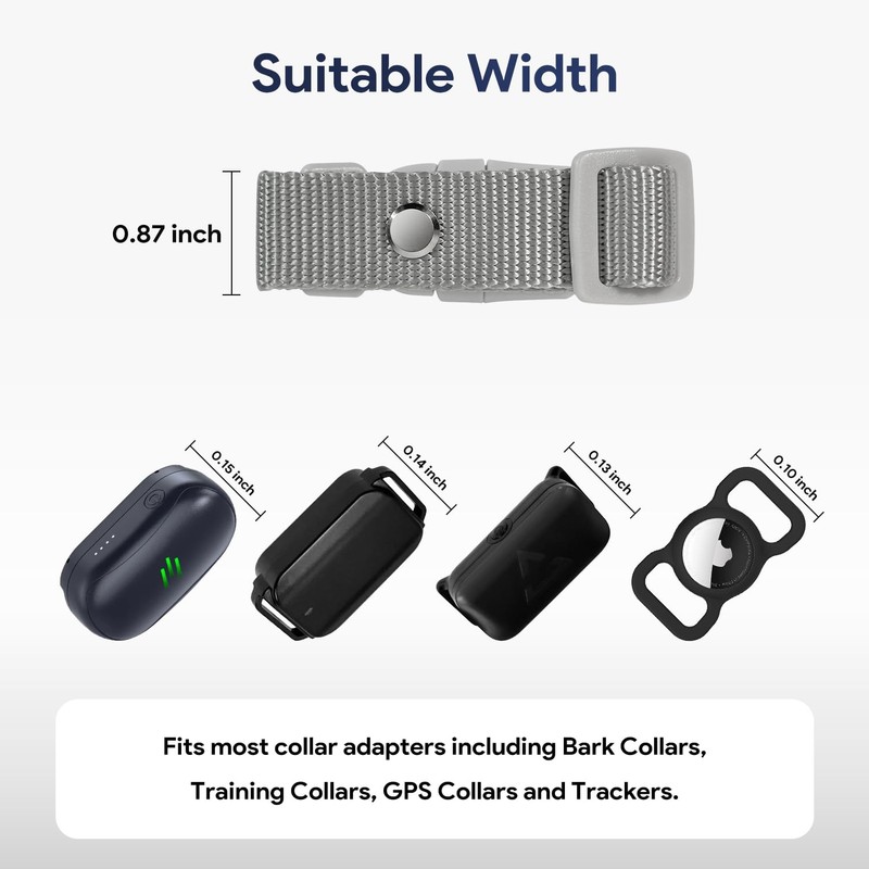 Collar Replacement Belt,2-Pack Reflective Replacement Nylon Collar Strap,Durable Adjustable Shock